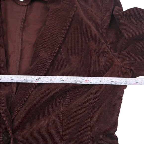 Halogen Blazer womens  Burgundy Cotton Corduroy  Size Medium - Picture 8 of 13